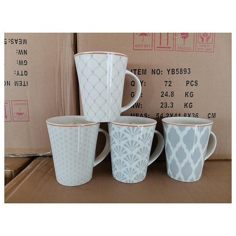 HG-TXC48 - TAZAS DE CERÁMICA CON PATRÓN GEOMÉTRICO (72/1)