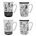 HG-TXC68 - TAZAS DE CERÁMICA DECORADAS (48/1)