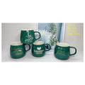HG-TXC71 - TAZAS DE CERÁMICA VERDE SET DE 4 (48/1)
