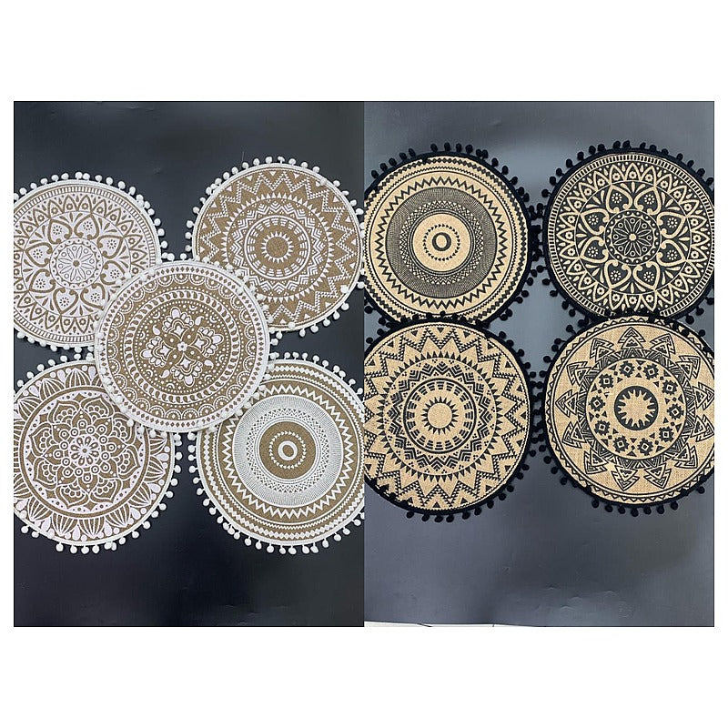 HG-HPM7 - INDIVIDUALES REDONDOS CON DISEÑOS MANDALA (360/1)