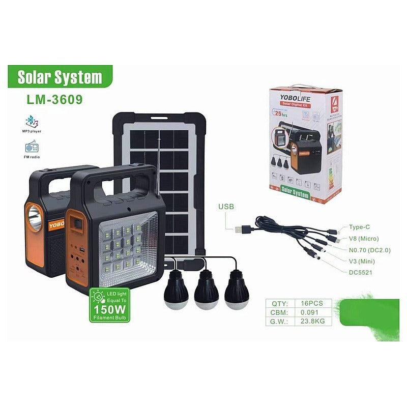 HS-SLP3 - KIT SOLAR PORTÁTIL CON LÁMPARA LED (16/1)