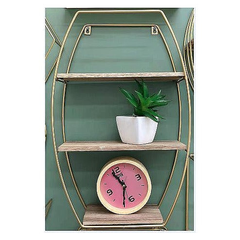 HG-XZY6 - ESTANTERÍA DE PARED DE METAL Y MADERA (24/1)