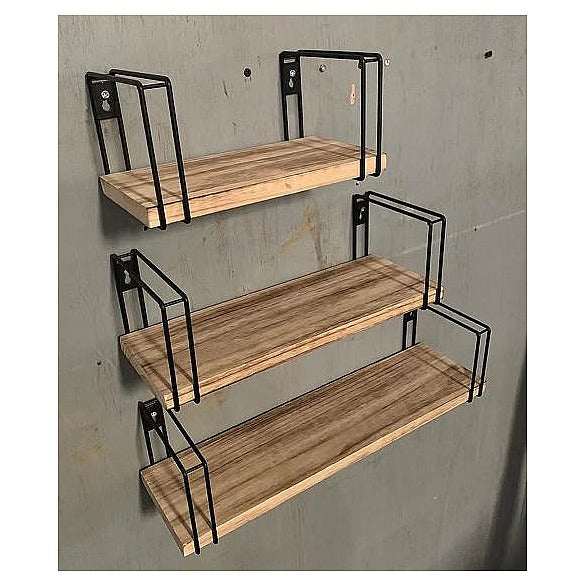 HG-XZY13 - ESTANTERÍA FLOTANTE DE MADERA Y METAL (24/1)