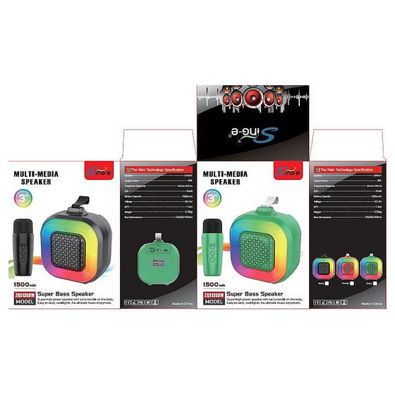 BTH-Z6 - BOCINA PORTATIL CON LUCES LED (40/1)