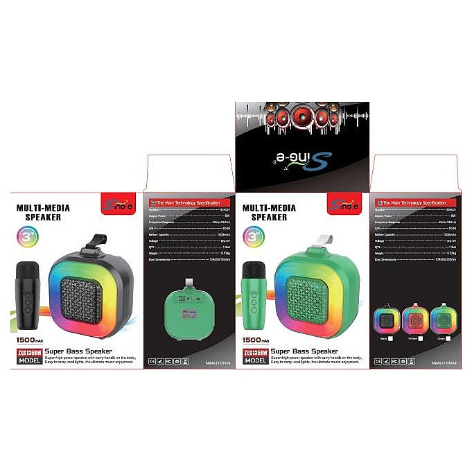 BTH-Z6 - BOCINA PORTATIL CON LUCES LED (40/1)