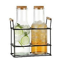 SD-024 - JUEGO DE BOTELLAS CON TAPA Y SOPORTE (6/1)