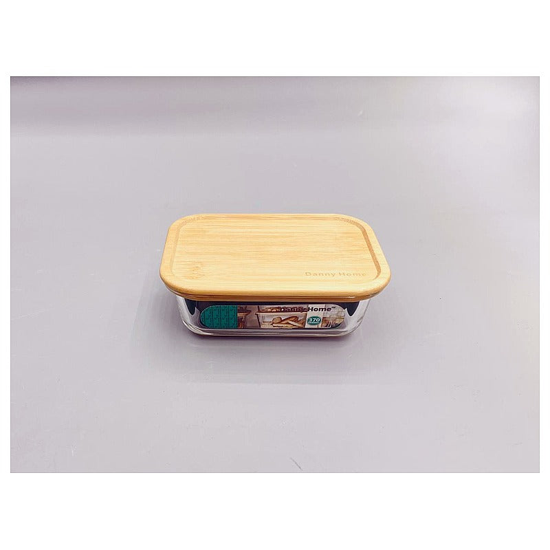 BXH007 - RECIPIENTE DE VIDRIO CON TAPA DE BAMBÚ (24/1)