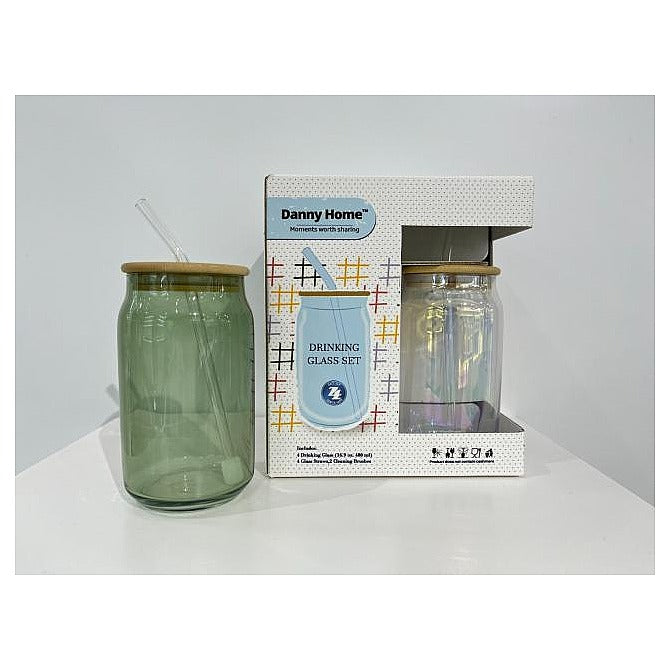 CBB-34F - SET DE VASOS DE VIDRIO CON TAPA (12/1)
