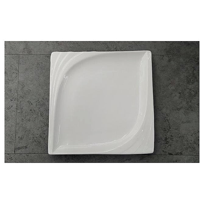 BW014-3 - PLATO CUADRADO DE CERÁMICA BLANCA (48/1)