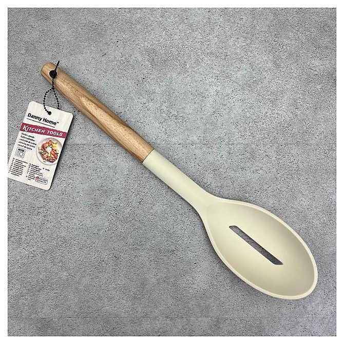 DH3568- MIX - CUCHARA RANURADA DE NYLON Y MADERA (96/1)