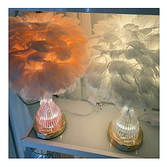 H-JTL08 - LÁMPARA DECORATIVA CON PLUMAS (12/1)