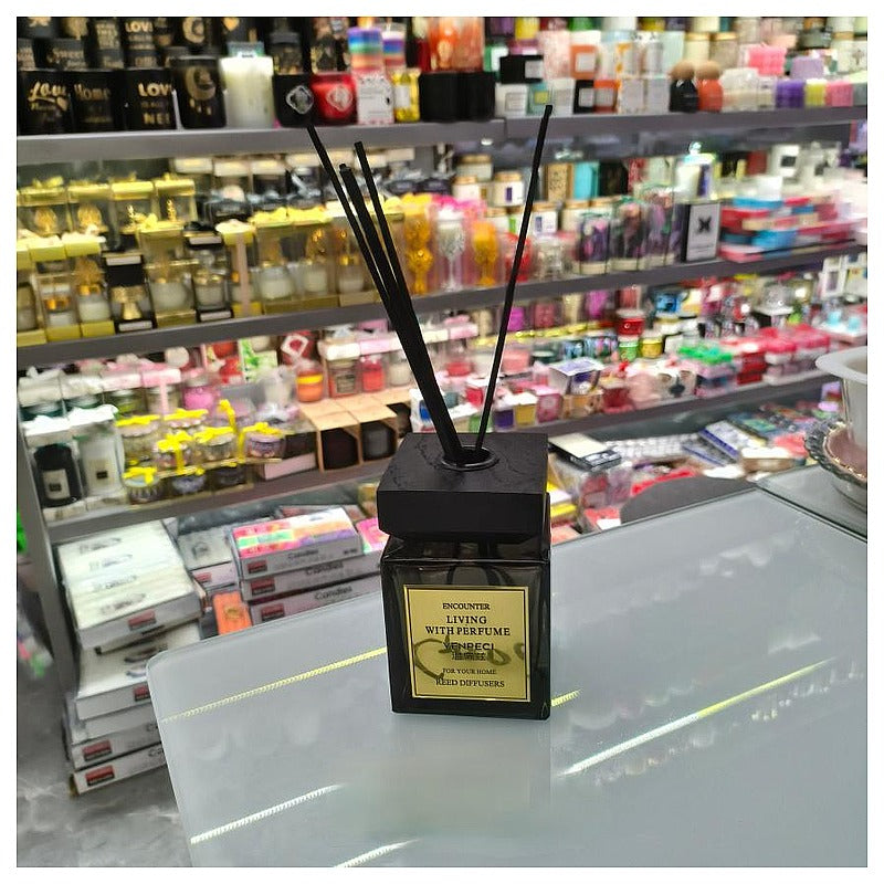 YJ-FRA4 - DIFUSOR DE AROMA CON VARILLAS NEGRAS (30/1)