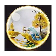 HG-LP-Y1 - PLATO DECORATIVO PAISAJE DORADO (20/1)