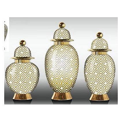 LT-AC417 - JARRONES DECORATIVOS CON TAPA (6/1)
