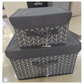 H-JY005 - CAJAS ORGANIZADORAS DE TELA GRIS (50/1)