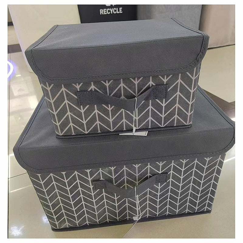 H-JY005 - CAJAS ORGANIZADORAS DE TELA GRIS (50/1)