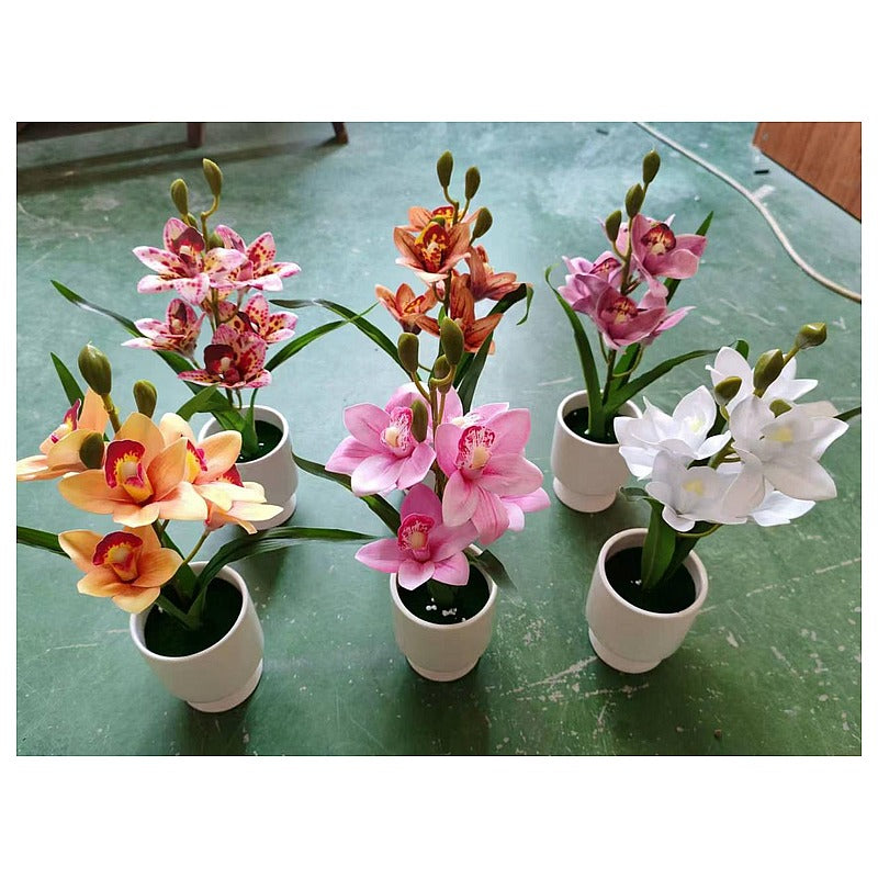 H-XWF24 - MACETA CON ORQUÍDEAS ARTIFICIALES (72/1)