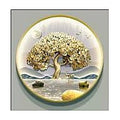 HG-LP-Y3 - CUADRO DECORATIVO DE ÁRBOL DORADO (10/1)