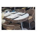 CQ-OF6 - SET DE COMEDOR CON SILLAS DE RATÁN (4/1)