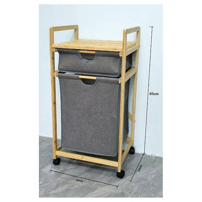 JH-HF-7 - CARRITO ORGANIZADOR DE BAMBÚ Y TELA (1/1)