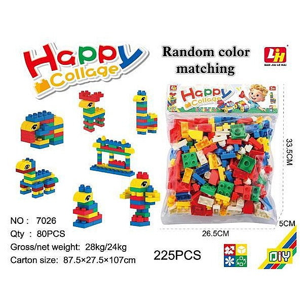 JJ53626 - BLOQUES DE CONSTRUCCIÓN MULTICOLOR 225 PIEZAS (0530000001071/1)