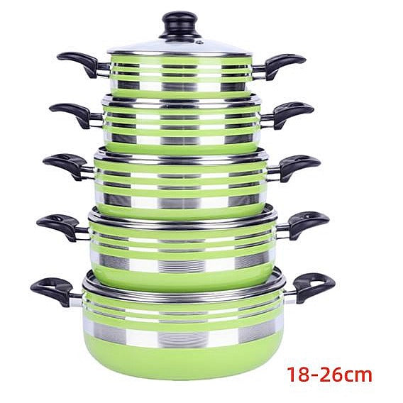 KT-TSP1 - JUEGO DE OLLAS DE ALUMINIO VERDE (300733/1)