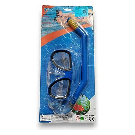 WT92-086 - SET DE SNORKEL Y MÁSCARA AZUL (0910000000490/1)