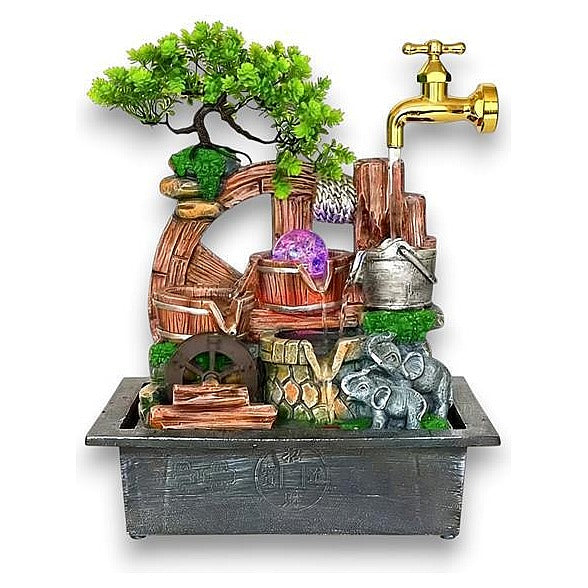 GY32670 - FUENTE DECORATIVA CON ELEFANTES Y GRIFO (0320000000845/1)