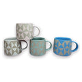 JJ53402 - TAZAS DE CERÁMICA CON DISEÑO GEOMÉTRICO (0530000000822/1)