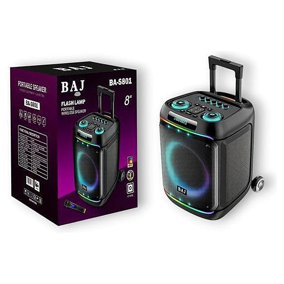 DQ44001 - BOCINA PORTÁTIL CON LUCES LED 8" (1/1)