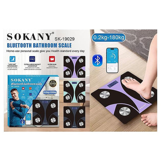 SK-19029 - BALANZA DE BAÑO BLUETOOTH (20/1)