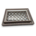 JJ53814 - JUEGO DE BANDEJAS DECORATIVAS DE MADERA (12/1)