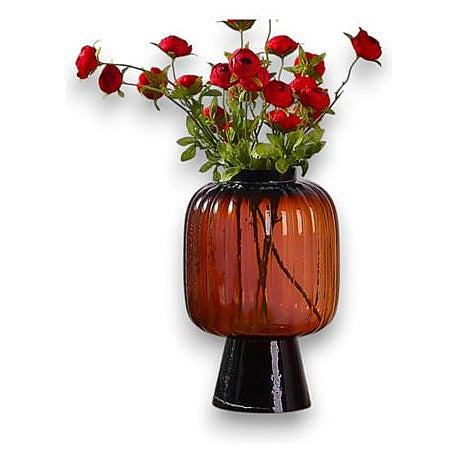 GY32024 - FLORERO DE VIDRIO ÁMBAR (12/1)