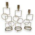 GY32030 - SET DE 3 CANDELABROS METALICOS DECORATIVOS (12/1)