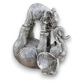 GY34303 - ESCULTURA DE ELEFANTES PLATEADA (24/1)