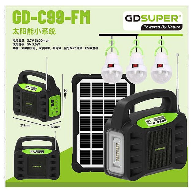 DQ42- 009 - KIT DE ILUMINACIÓN SOLAR PORTÁTIL (16/1)