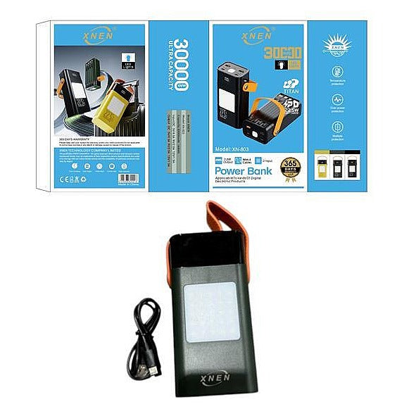 DQ43010 - POWER BANK CON LINTERNA 30000MAH (50/1)