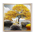 HG-DP35 - CUADRO ÁRBOL Y CIERVOS 80X80 CM (2200/1)