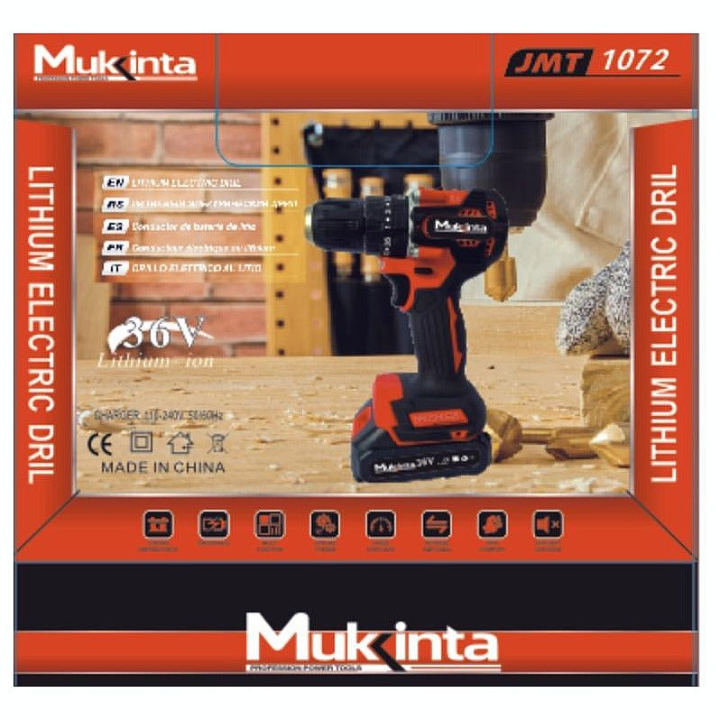 JMT-1072 - TALADRO ELÉCTRICO A BATERÍA 36V (10/1)