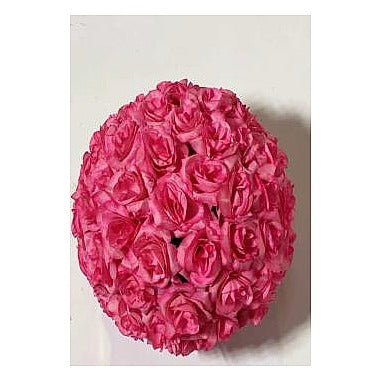 HG-WFF31 - N°2 BOLA DE ROSA DE TELA JUAN, ROSA ROJA (31 CM) (45/1)