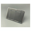 EL-H20-2W - INTERRUPTOR DOBLE GRIS CON BORDE PLATEADO (125/1)