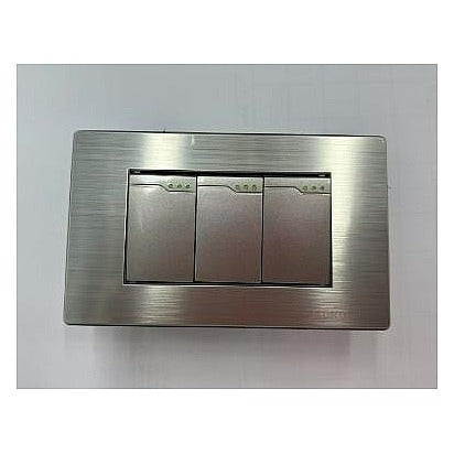 EL-CN019 - INTERRUPTOR TRIPLE DE ACERO INOXIDABLE (138/1)