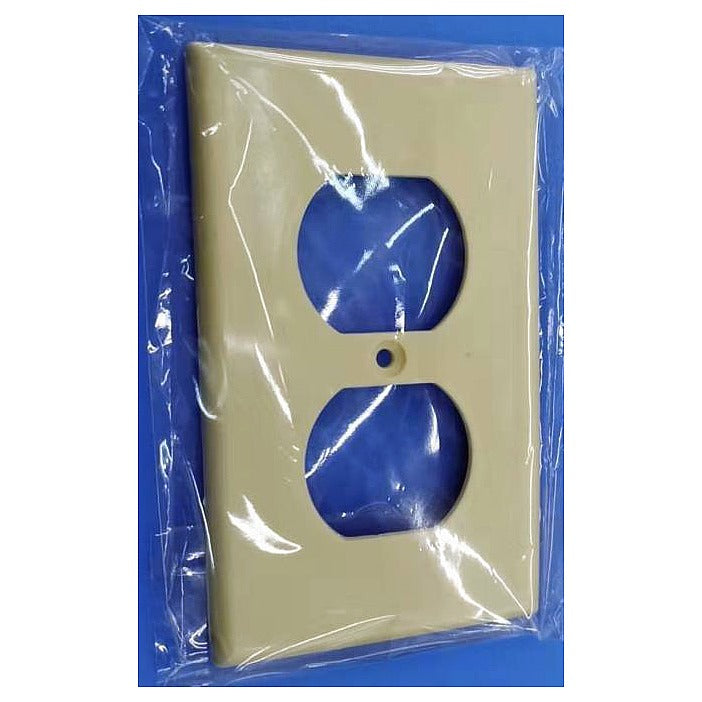 EL-CN018 - PLACA PARA TOMACORRIENTE DOBLE BEIGE (10/1)