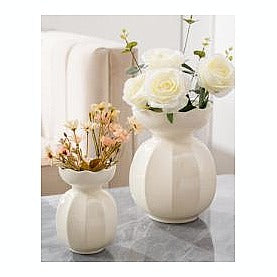 H-YDY155 - JARRÓN DE CERÁMICA BEIGE (388/1)