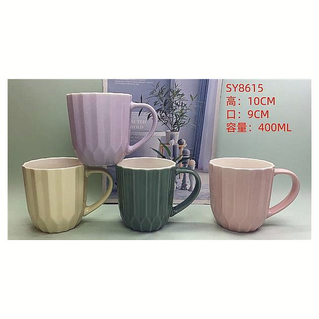 JJ53-002 - TAZA DE CERÁMICA ALTURA 10*BOCA 9*400ML COLOR MEZCLADO (72/1)