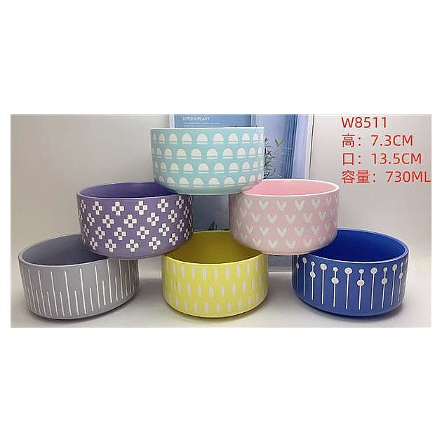 JJ53-008 - TAZA DE CERÁMICA ALTURA 7,3*BOCA 13,5*730ML COLOR MEZCLADO (36/1)