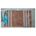 J1J5533 - - ALFOMBRA DE BAÑO BEIGE CON RAYAS (50/1)
