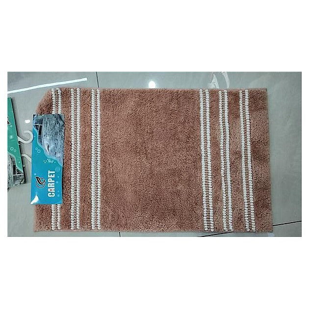 J1J5533 - - ALFOMBRA DE BAÑO BEIGE CON RAYAS (50/1)
