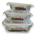 JJ53138 - SET DE RECIPIENTES DE VIDRIO CON TAPAS (12/1)