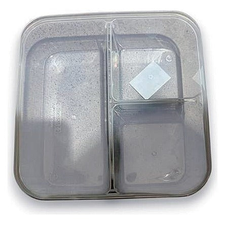 JJ53143 - CAJA DE PLÁSTICO TRANSPARENTE 3 COMPARTIMENTOS (120/1)